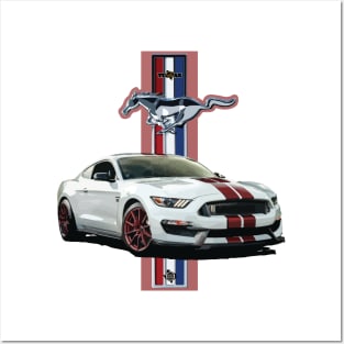 Texas Style Mustang Pony Red Posters and Art